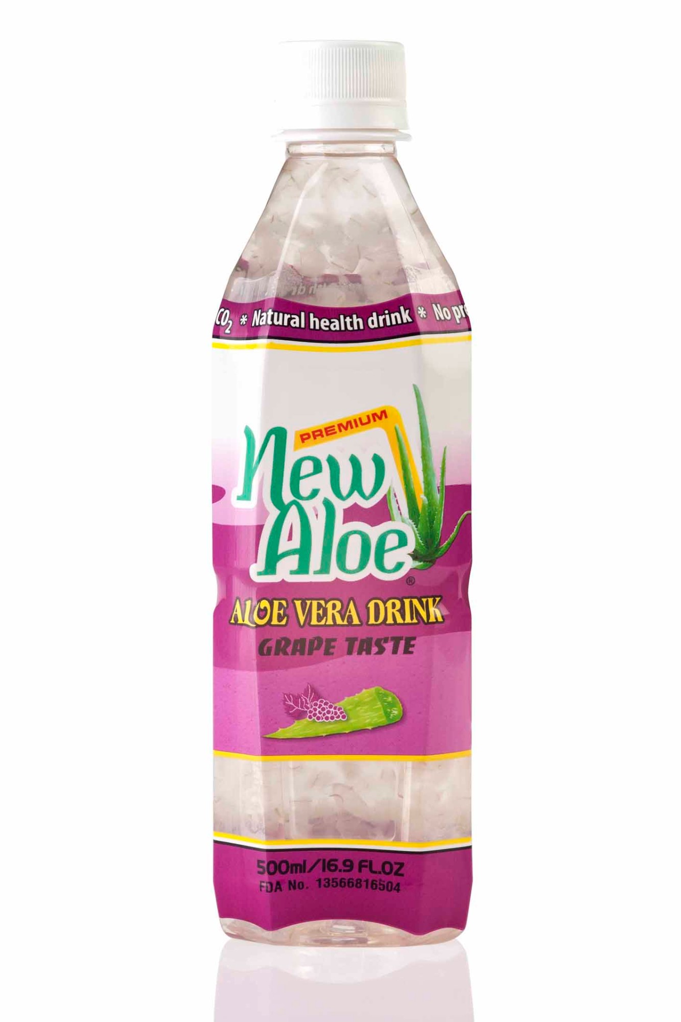 Aloe vera drink with grape flavor