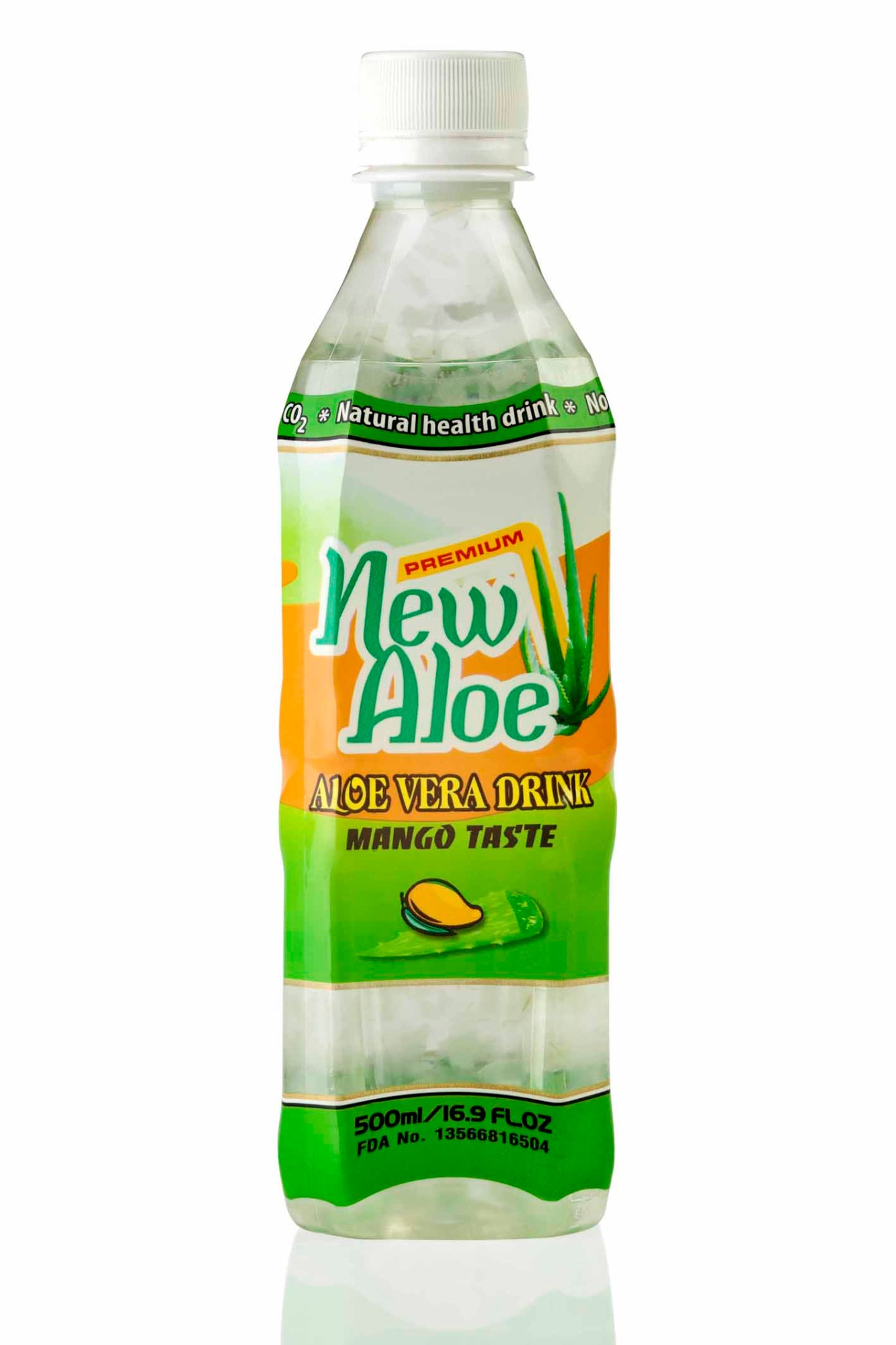 Aloe vera drink with mango flavor