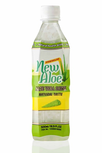 Aloe vera drink with natural flavor