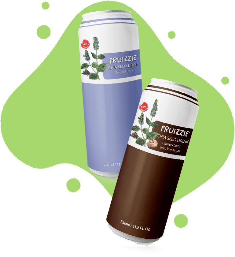 CHIA SEED OR BASIL SEED DRINK WITH FRUIT FLAVORS