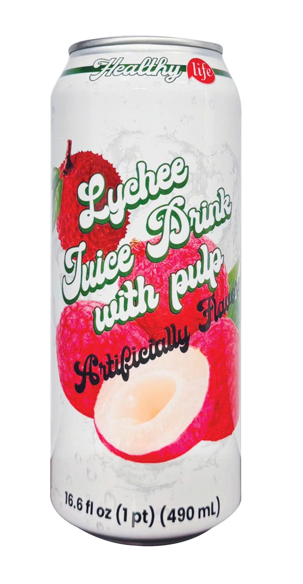 Lychee juice drink with pulp