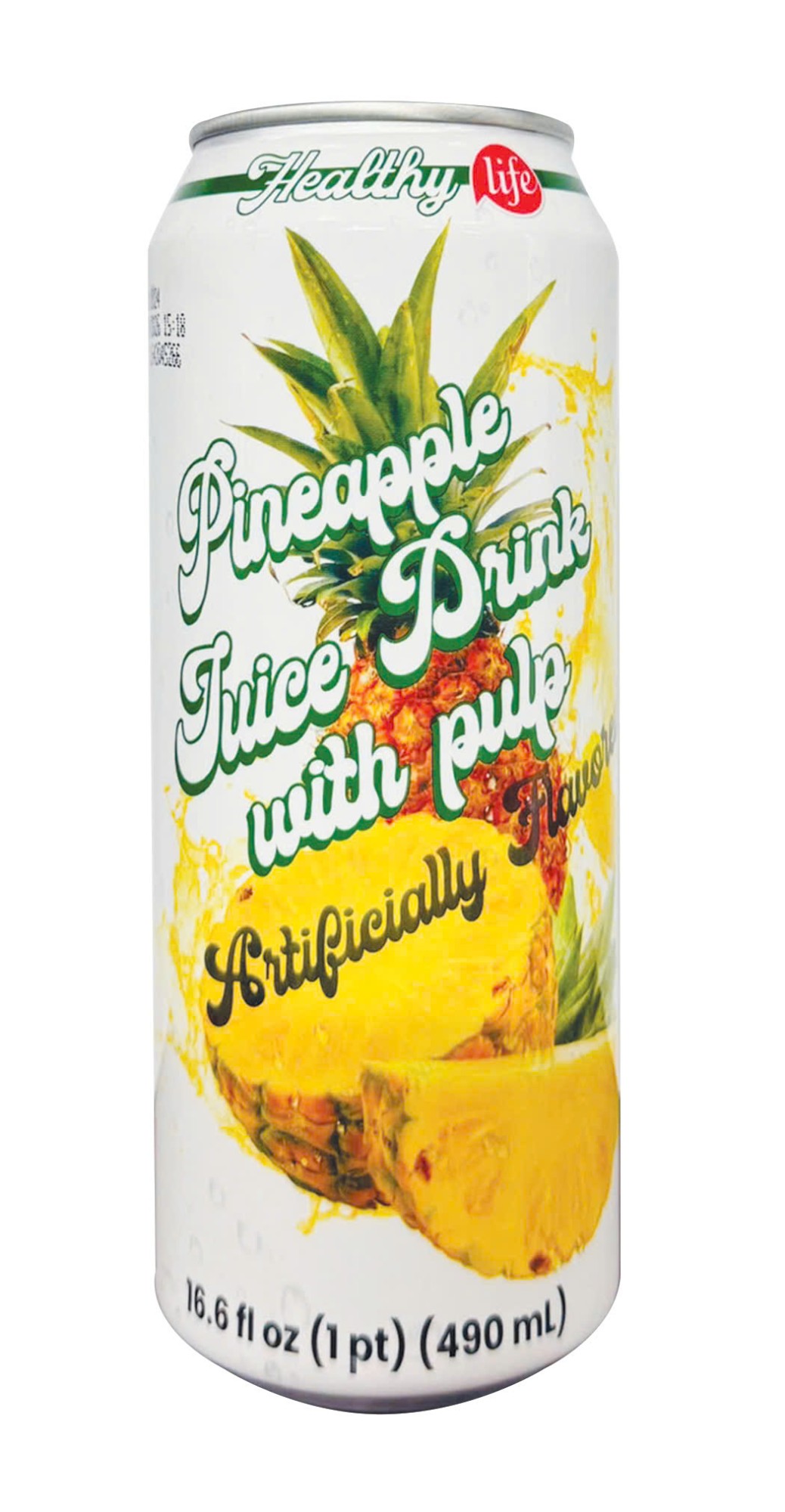 Pineapple juice drink with pulp